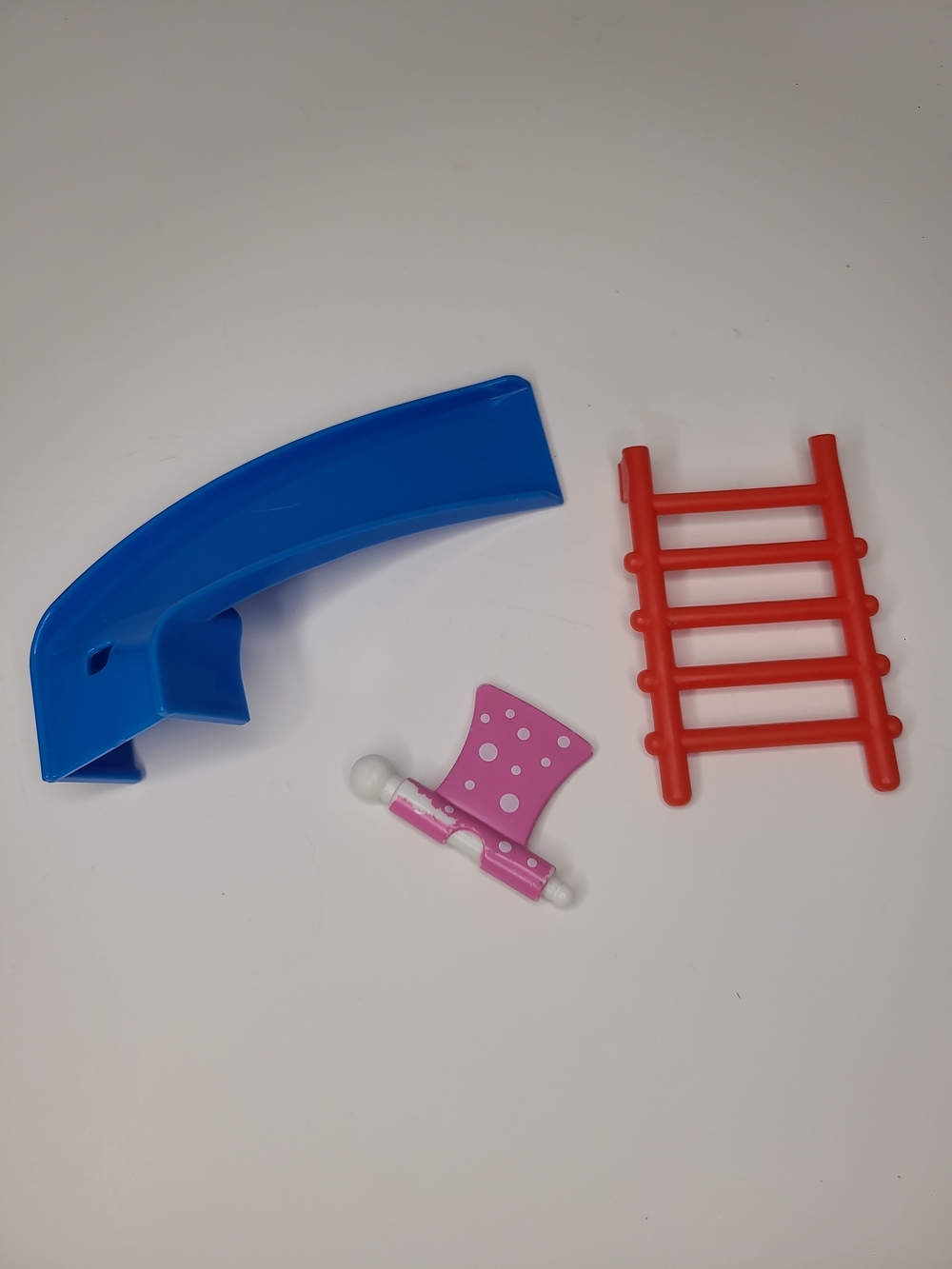 Peppa Pig Blue Slide, Red Ladder & Pink Polka Dot Swing Accessory Set